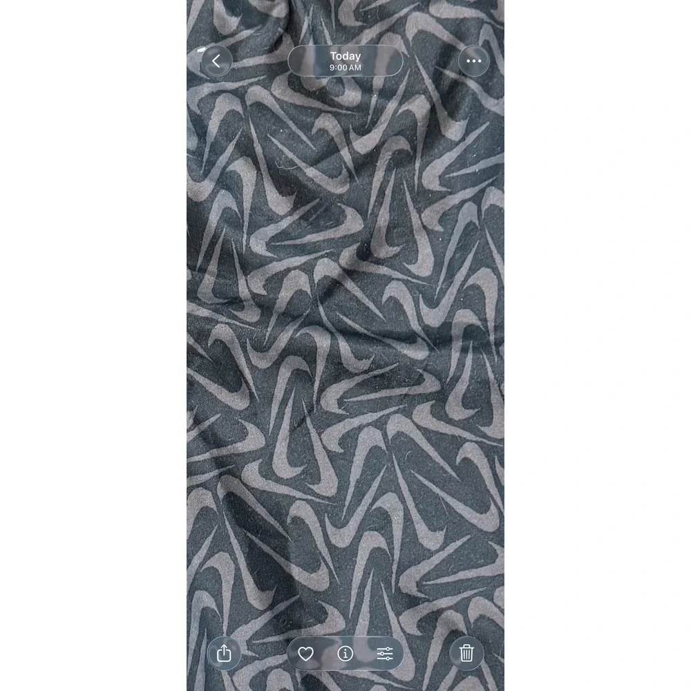 Rare Nike Swim Trunks Men XL Black Swoosh All Over Print Mesh Lined Board Shorts